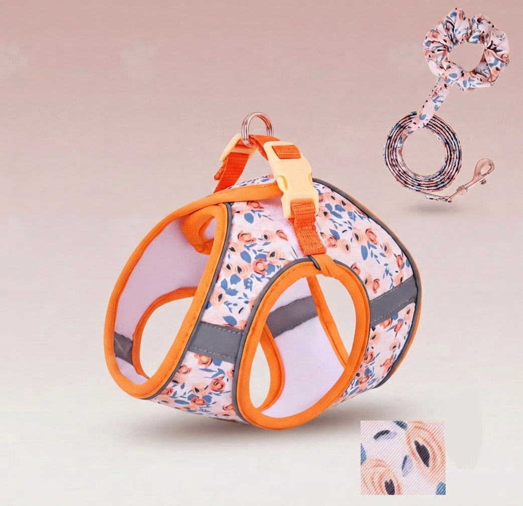 Flowers set+Traction Bracelet orange