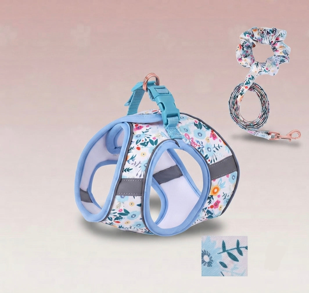 Flowers set+Traction Bracelet blue