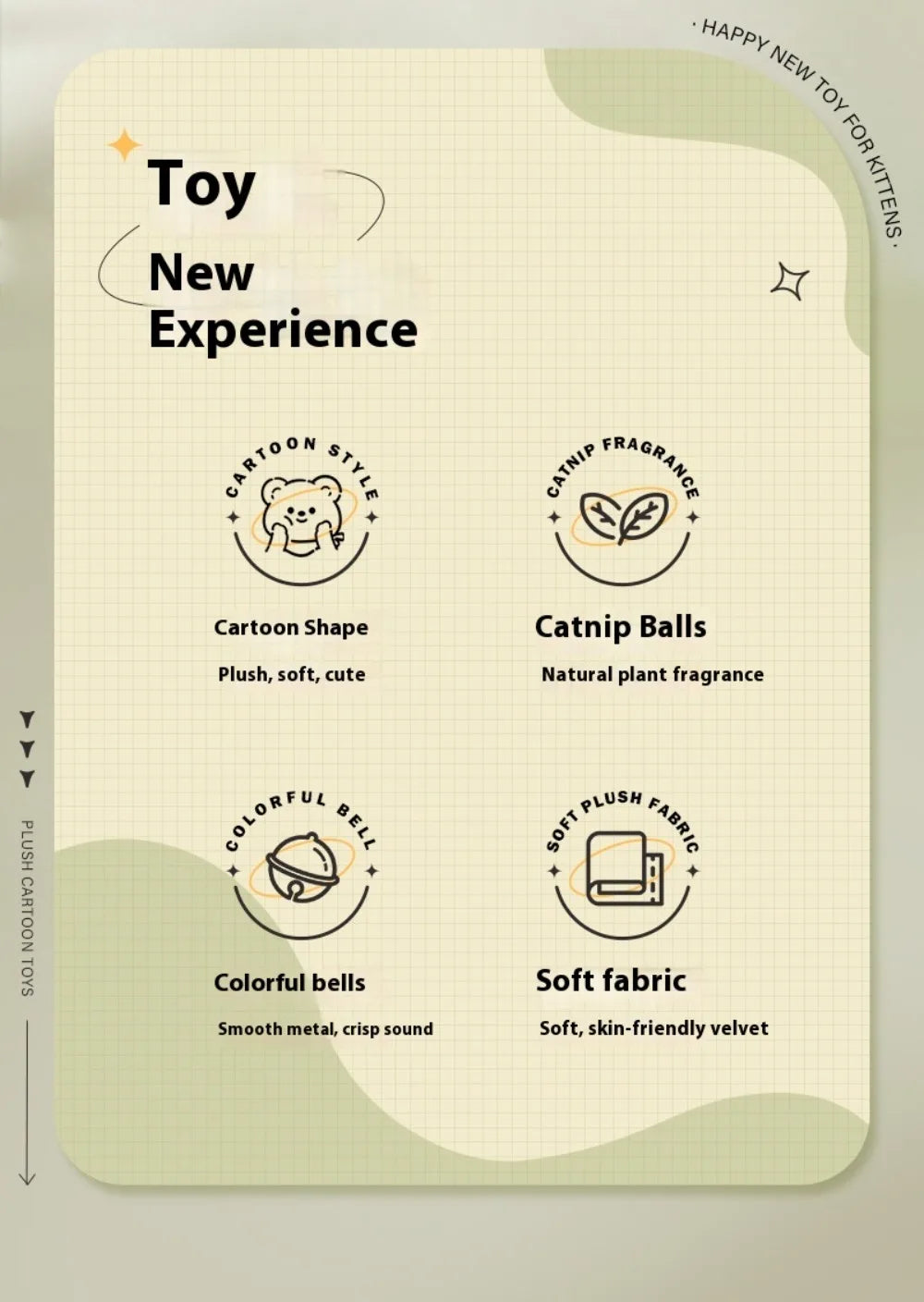 Catnip Ball  Doll Toy with Bell