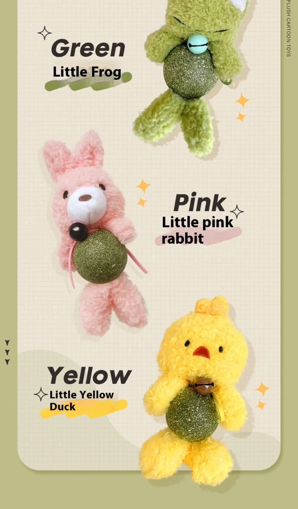 Catnip Ball  Doll Toy with Bell