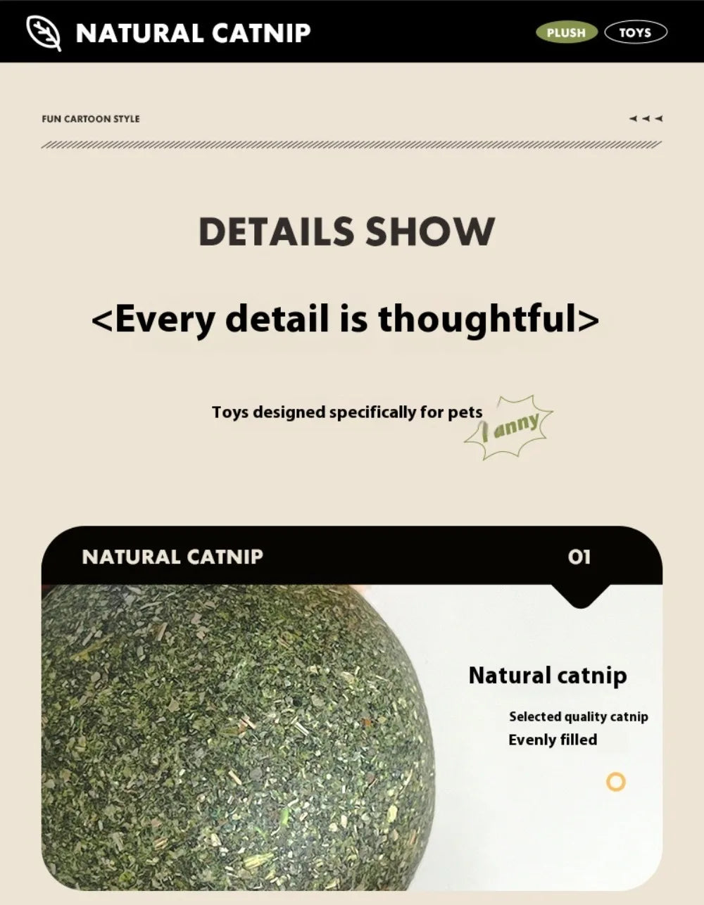 Catnip Ball  Doll Toy with Bell